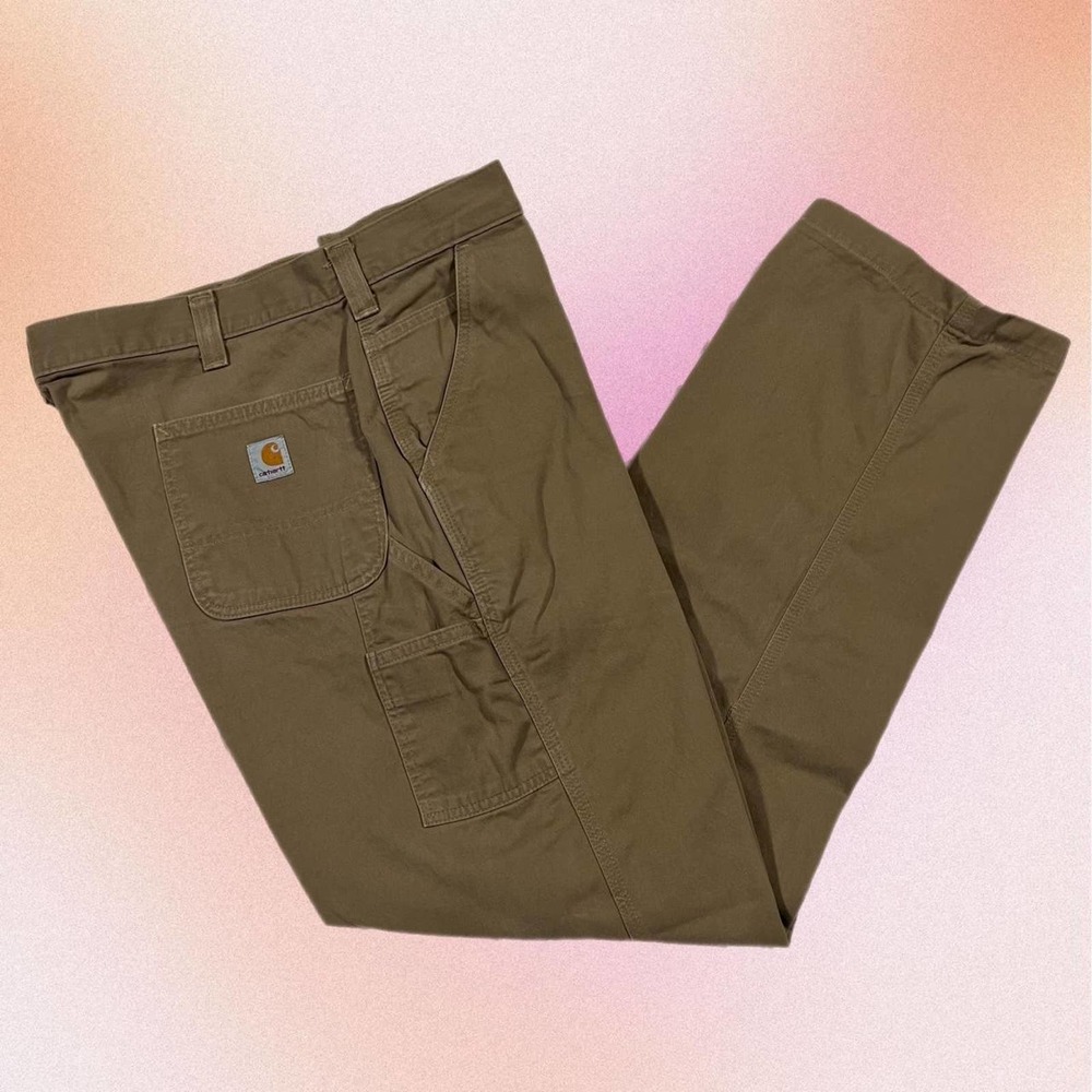 Carhartt 42x30 Relaxed Fit Carpenter Work Pants Khaki/Tan